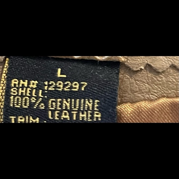 Camel colored leather Iman quilt stitched bomber jacket. - Picture 5 of 5